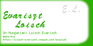 evariszt loisch business card